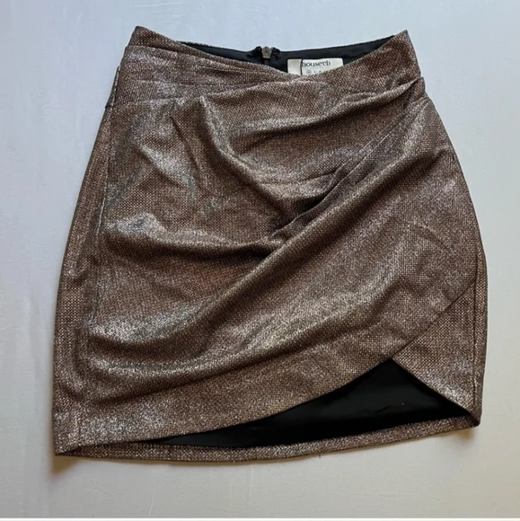 House of CB Shaker bronze mini skirt BNWT XS - Picture 5 of 5